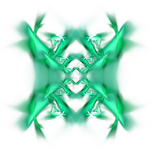 抽象对等分形背景 B黄色绿色漩涡运动蓝色白色插图海浪活力艺术背景图片