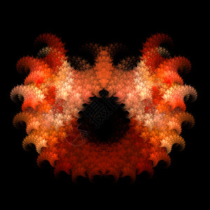 抽象对等分形背景 B曲线墙纸技术黑色火焰活力运动漩涡艺术橙子背景图片