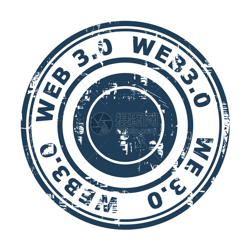 Web 3 0 邮票互联网网络按钮褪色知名度圆形商业蓝色图片