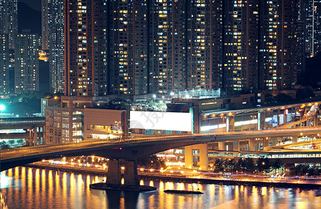 夜拍城市的天线明信片蓝色国际世界摩天大楼汽车速度技术交通大都会背景图片
