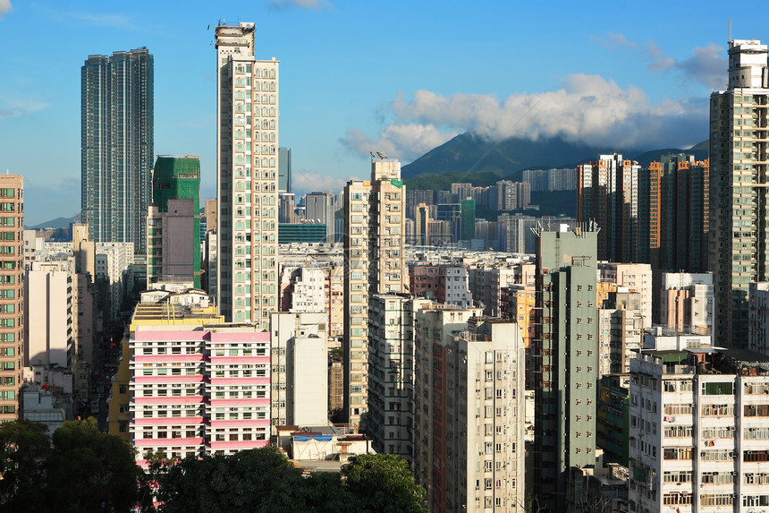 香港拥挤的大楼窗户建筑财产多层百叶窗摩天大楼住房地板生活不动产图片