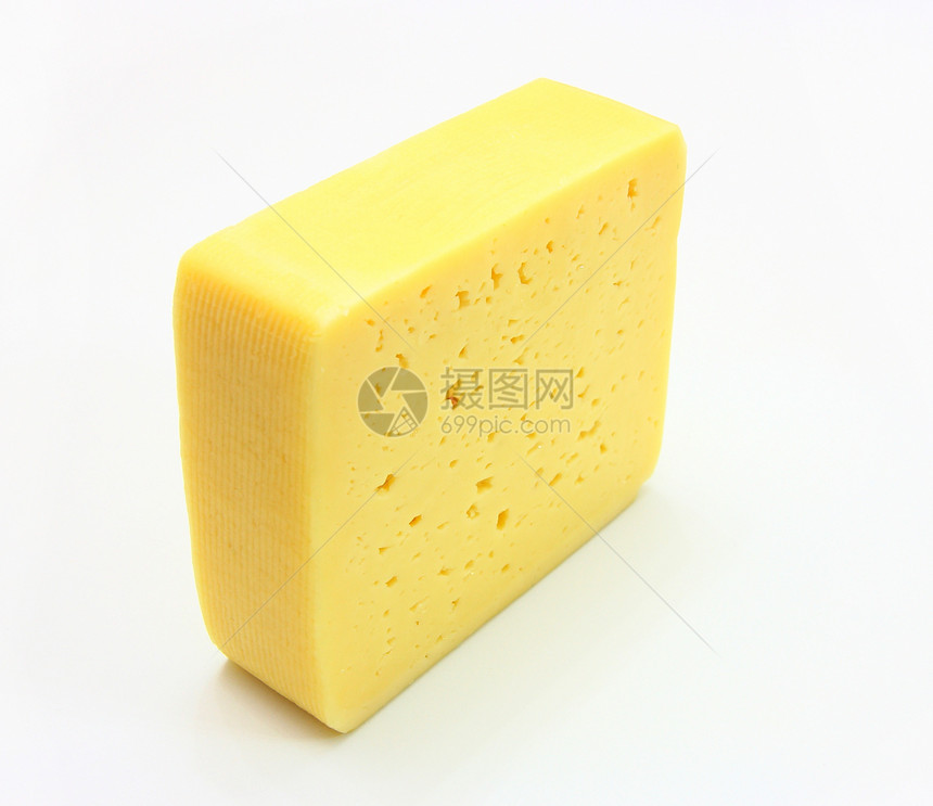在白色背景上被孤立的奶酪片块熟食商品早餐三角形烹饪黄色产品美食牛奶奶制品图片
