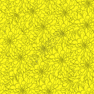 无缝背景的花朵绿色织物插图床单植物蓝色背景图片