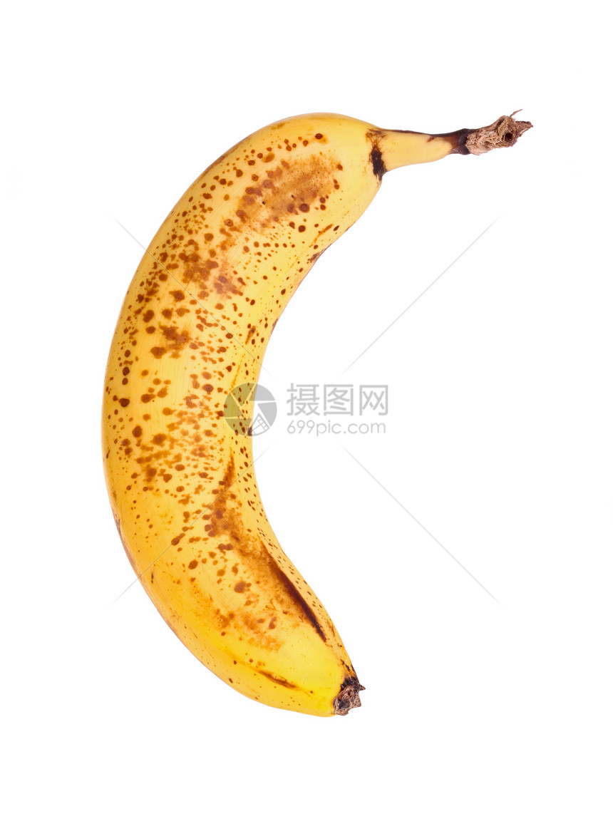 Ripe 发现在白色背景下被孤立的香蕉图片