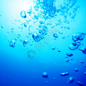 空气气泡气源水疱温泉呼吸水滴潜水运动气体水泡圆圈背景