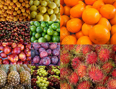 新鲜水果饮食油桃杂货店菠萝广告柠檬店铺市场橙子背景图片