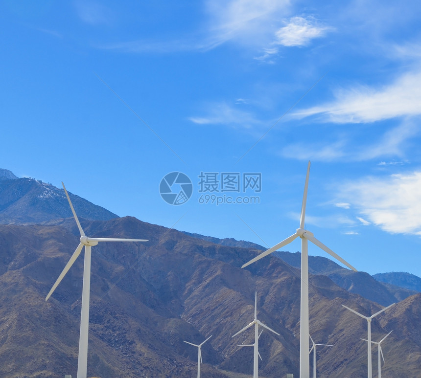 风力涡轮机生态环境蓝色涡轮力量能源发电机活力图片