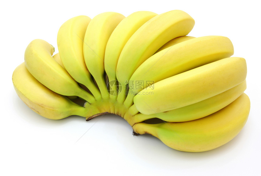 一群被白种背景孤立的香蕉蔬菜营养白色皮肤小吃食物团体美食黄色早餐图片