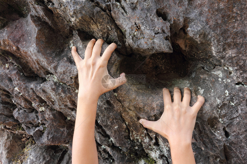 攀岩力量石头行动极限运动登山动机女性冒险想法图片