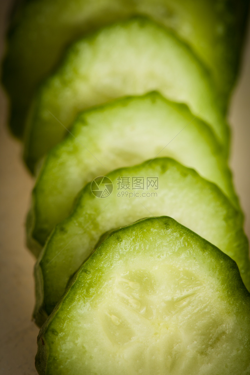 黄瓜结闭沙拉团体食物养分绿色植物饮食圆圈工作室白色图片
