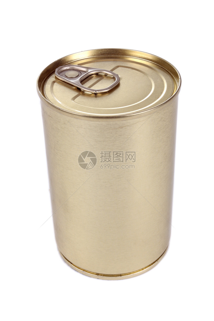 能 能够金属黄色空白杂货罐装宏观盒子食物午餐商品图片