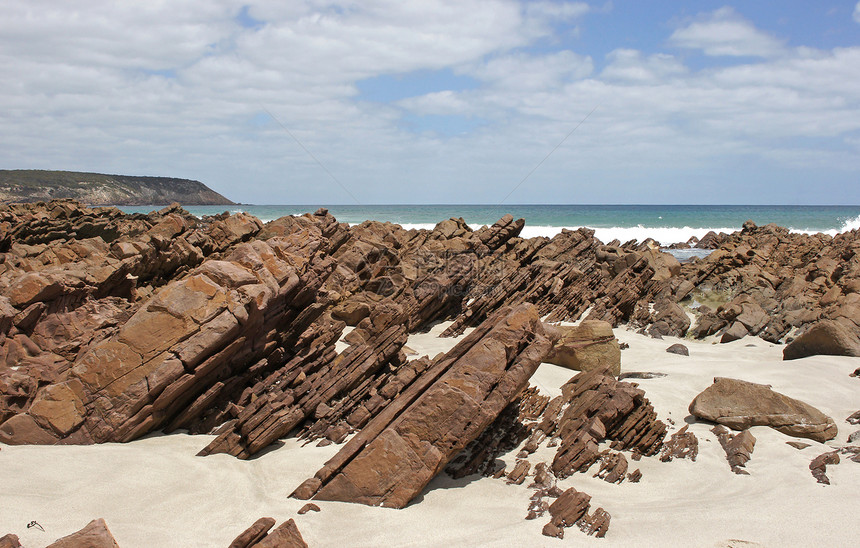 袋鼠岛斯托克斯湾海岸线海洋岩石假期海滩旅行海岸图片