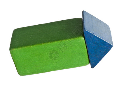 绿色三角形组成箭头的玩具区块背景