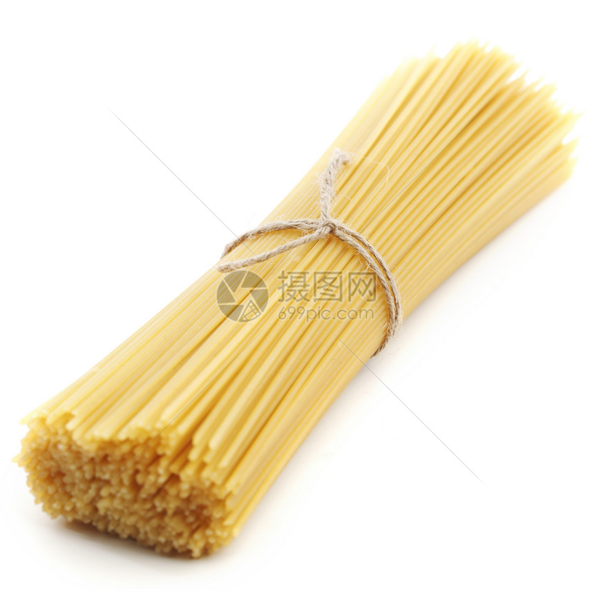 干意大利面面条杂货店用餐黄色糖类绳索营养午餐美食白色图片