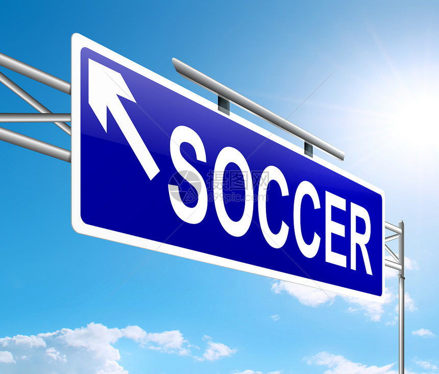 足球标志插图运动活动蓝色路标乐趣娱乐游戏爱好竞争图片