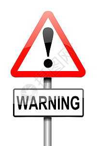 示警概念预警预兆路标警报冒险白色插图风险危险背景图片