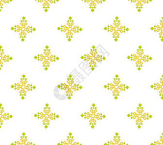 几何装饰背景绿色纺织品几何学创造力正方形墙纸插图风格黄色织物背景图片