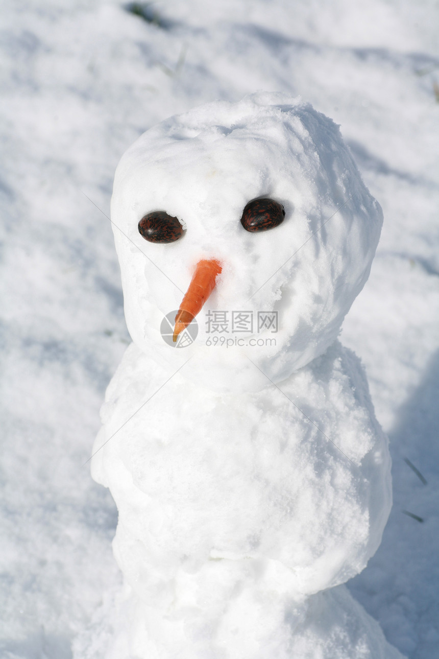 雪人季节性冬景乐趣时间男人蓝色季节白色太阳童年图片