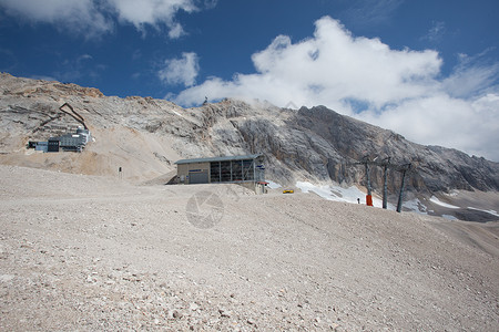 Zugspitze 祖尔皮茨天空蓝色绿色日光白色高清图片