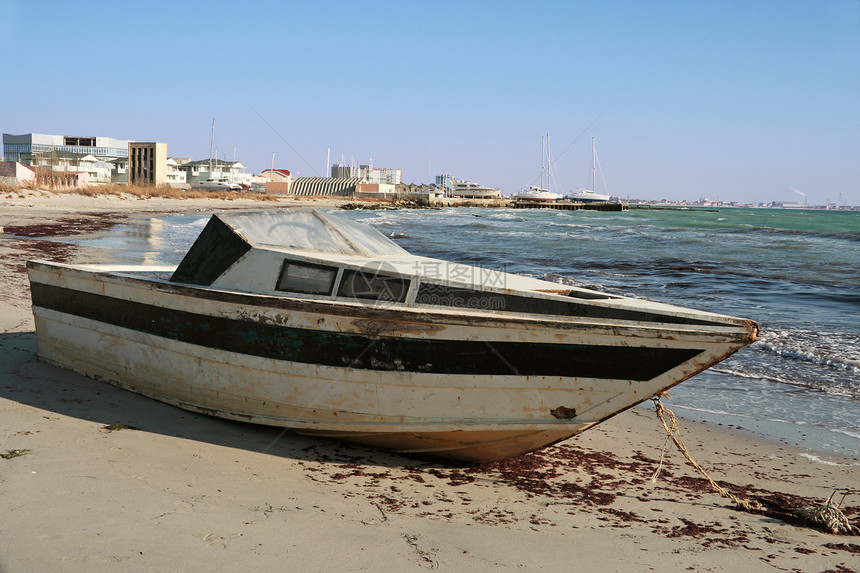 旧船游艇风景航海海洋木头海景城市景观海岸线钓鱼图片