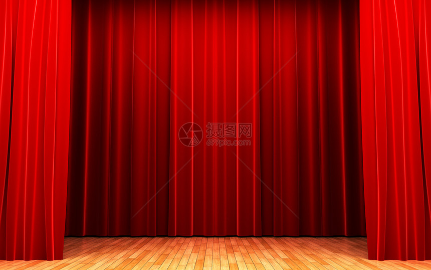 红色天鹅绒幕幕幕开场场景布料歌剧艺术气氛推介会礼堂窗帘观众织物图片