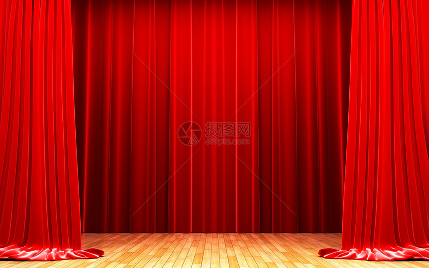 红色天鹅绒幕幕幕开场歌词织物推介会行动礼堂剧院气氛剧场窗帘播音员图片