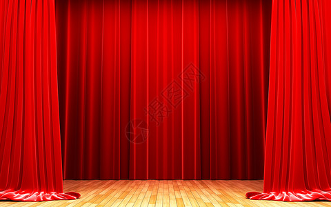 红色天鹅绒幕幕幕开场歌词织物推介会行动礼堂剧院气氛剧场窗帘播音员背景图片