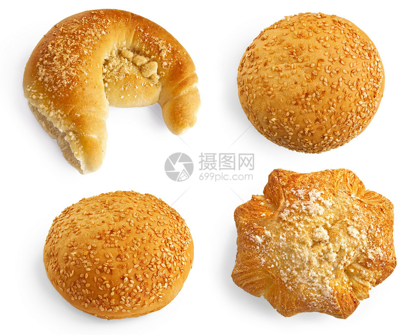 卜食物产品小麦金子日光谷物面包早餐白色图片