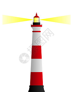 灯塔航行红色航海信号海岸白色导航黄色海洋支撑背景图片