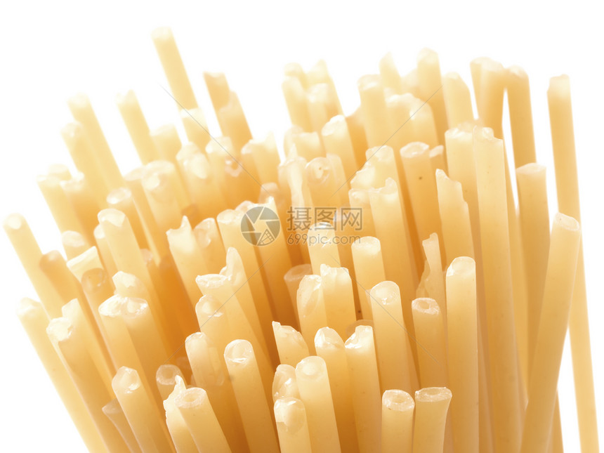 布卡提尼意大利面化合物淀粉管子糖类白色碳水食物面条水平图片