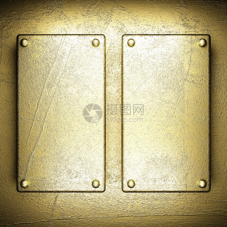 金金背景反射装饰品艺术风格插图框架黄色抛光金子金属图片