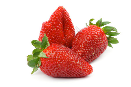 草莓绿色食品反射宏观植物彩色健康饮食水果红色美食家背景图片