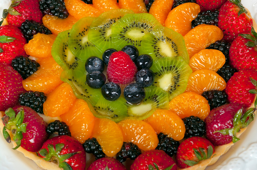 水果塔食物装饰蛋糕釉面餐饮脆皮浆果奇异果餐厅糕点图片