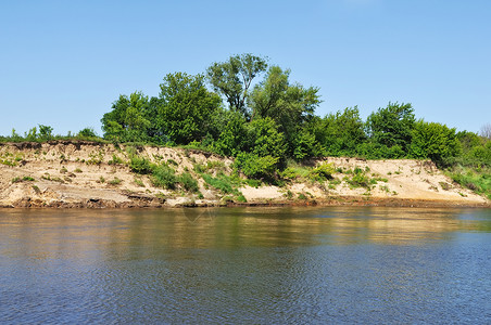 俄罗斯奥卡河悬崖高清图片