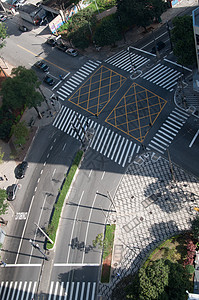 街交叉路口驾驶车道沥青建筑运输旅游街道交通城市大街背景图片