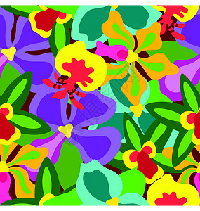 夏季兰花模式背景图片
