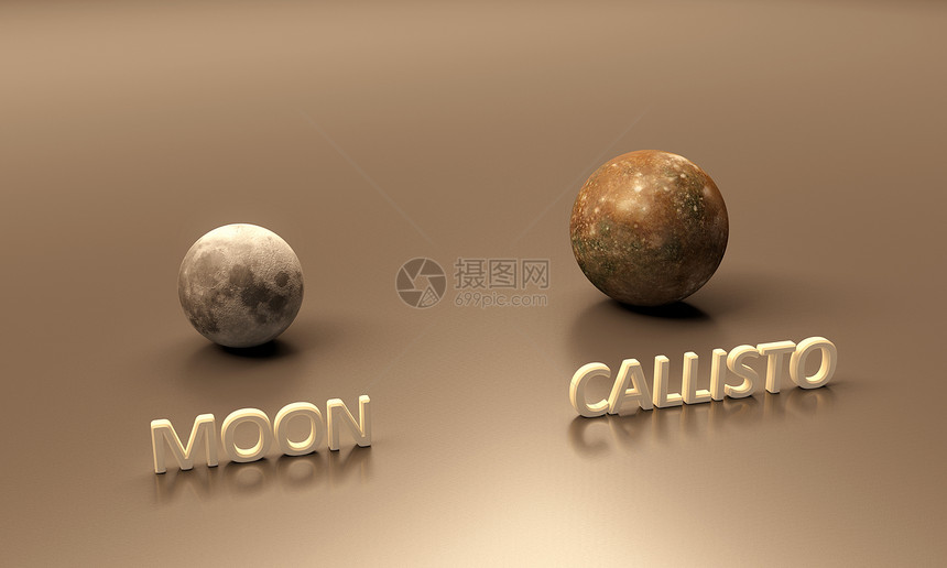 喀列斯托和月球科学宇航员渲染轨道天文学太阳系木星教育图片