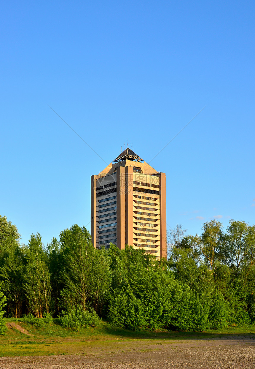 基辅乌克兰电视中心大楼的建设情况收音机发射机旅游建筑学电话蓝色地标播送电视天空图片