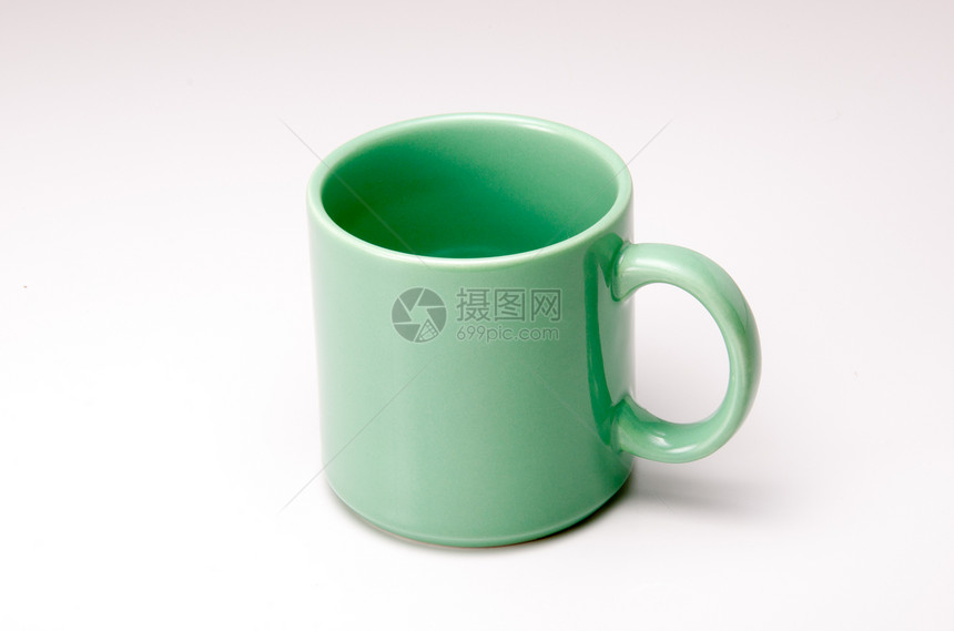 绿咖啡杯茶碗绿色陶瓷反射杯子咖啡咖啡杯制品图片