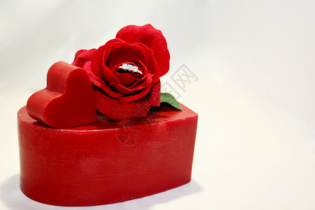 情人节 爱情 激情 钻石红心红色蜡烛热情爱心订婚永恒的爱纪念日周年背景图片