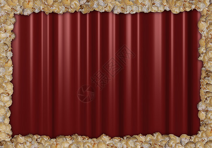 维多利亚剧院爆米花和幕背景