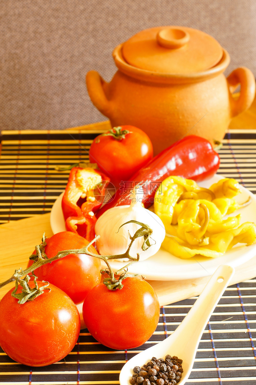 健康食品文化食物蔬菜美食午餐营养编辑西红柿烹饪餐巾图片