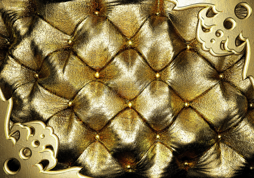 与黄金的背景控制板盘子反射材料牌匾颗粒状金属金子抛光奢华图片