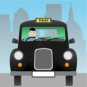 出租车城市插图运输背景图片