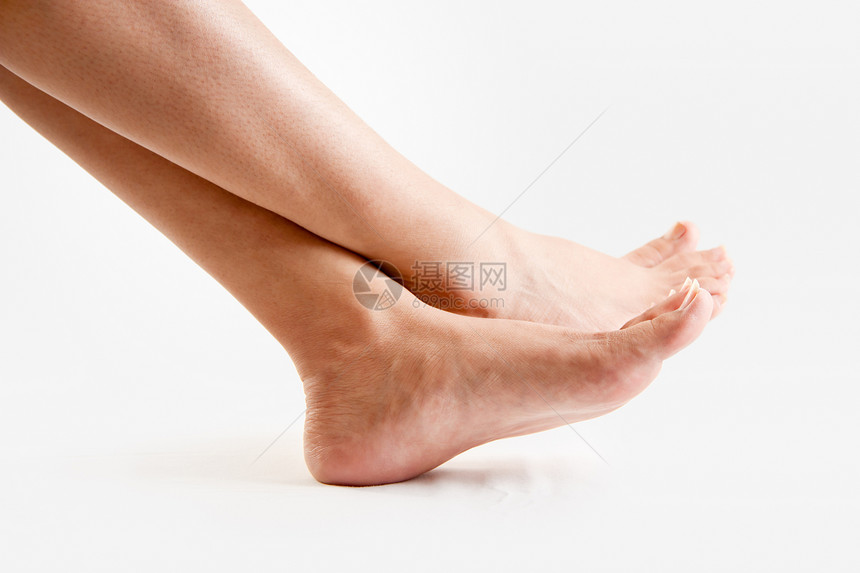 女脚脚趾骨头身体女性修脚白色图片