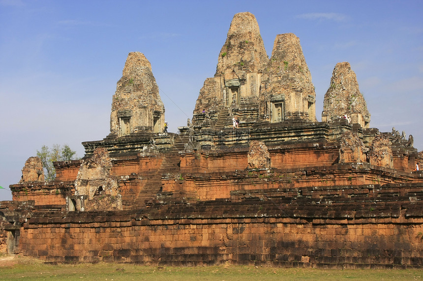 鲁普前寺庙历史性石头荒野废墟地标丛林建筑文化收获高棉语图片