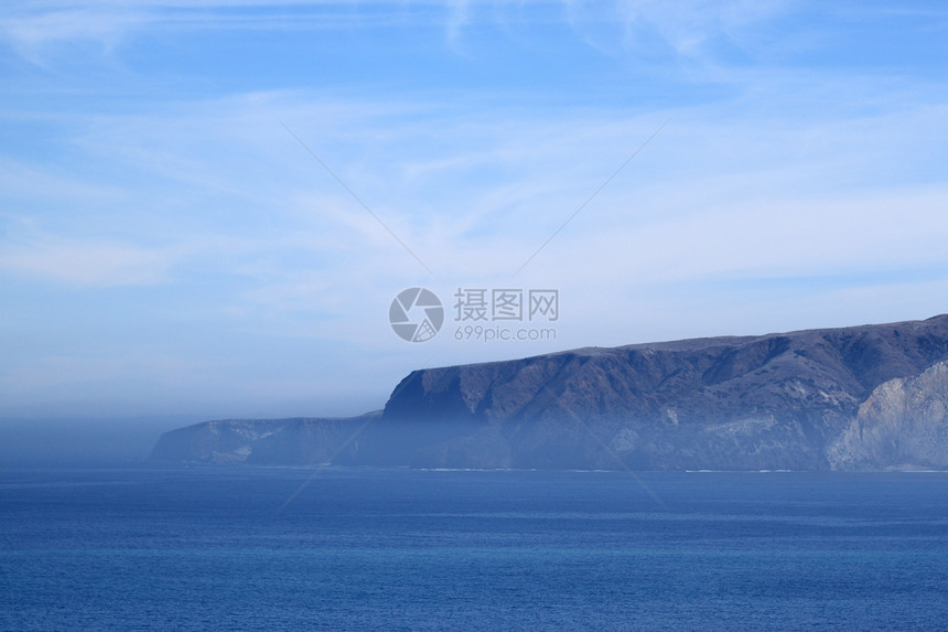 圣康克鲁斯岛海滩海岸支撑海景岛屿旅游蓝色渠道地平线海洋图片