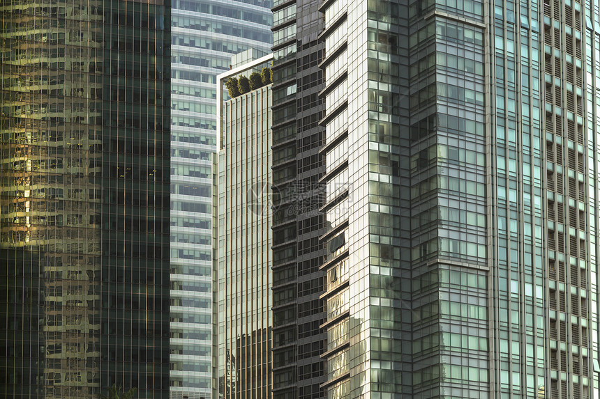 现代大楼帝国建筑学城市公寓商业日落风景玻璃中心蓝色图片