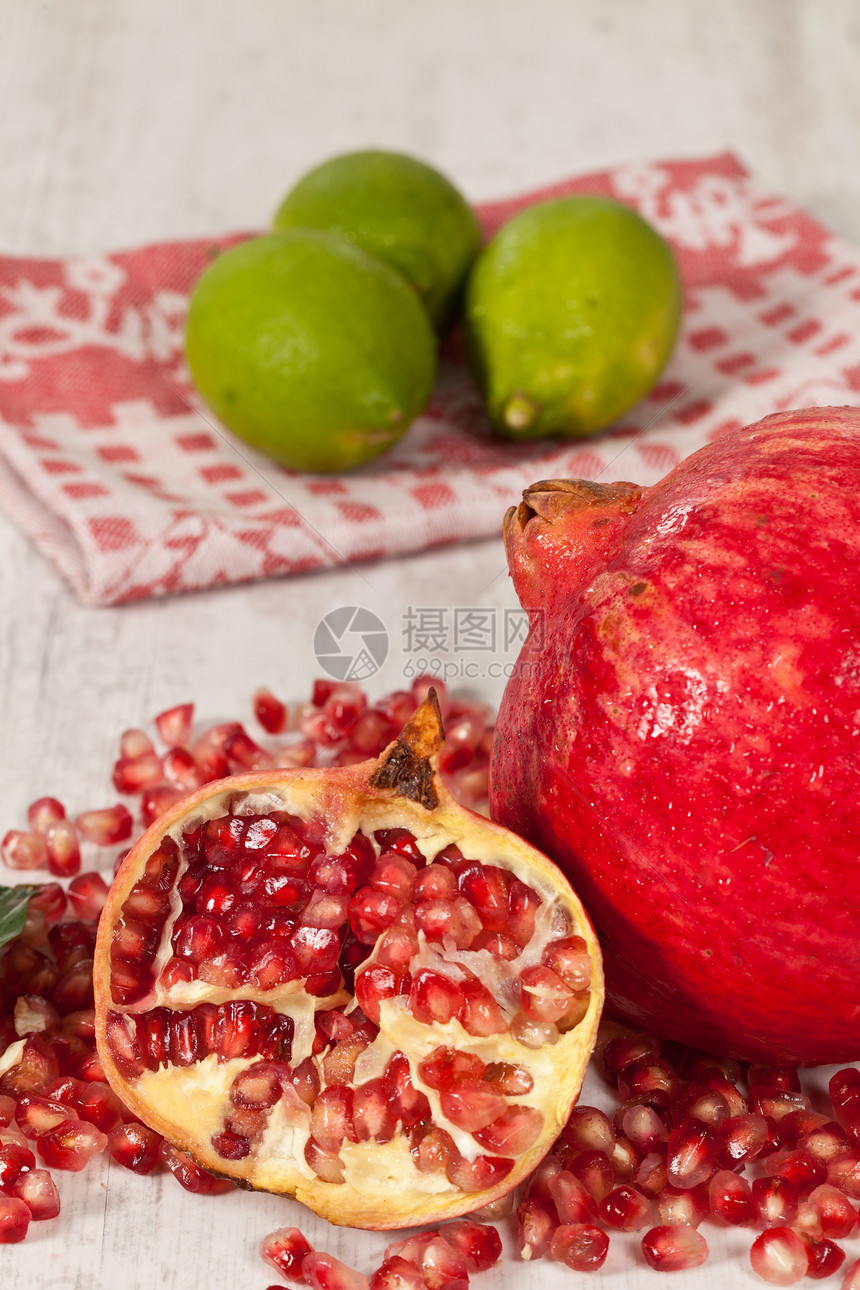 石榴维生素谷物生物食物红色营养水果种子饮食图片