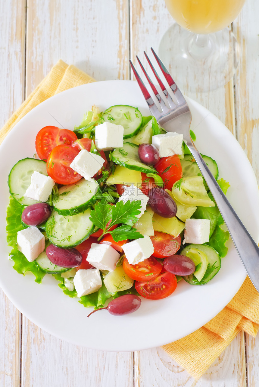 希腊沙拉餐厅美食小吃食物植物营养菜单草本植物蔬菜胡椒图片
